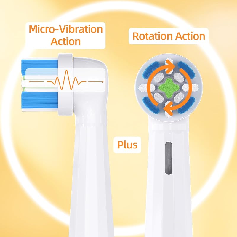 Compatível com as cabeças de substituição da escova de dentes Oral-B IO IO 3/4/5/6/7/8/9/10 Ultimate Clean Electric Brush, para escova elétrica Oral-B iO, conjunto de 10 (Branco, Médio)