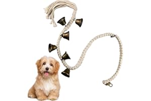 lygchii Dog Bell for Door Potty Training, Adjustable Dog Doorbells, Dog Doorbell with 6 Extra Loud Bells for Dogs Training