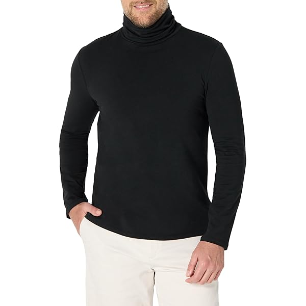 Akwa Men's Mock Turtleneck T-Shirt Lightweight Moisture