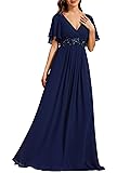 Ever-Pretty Women's Mother's Dress Chiffon V Neck A