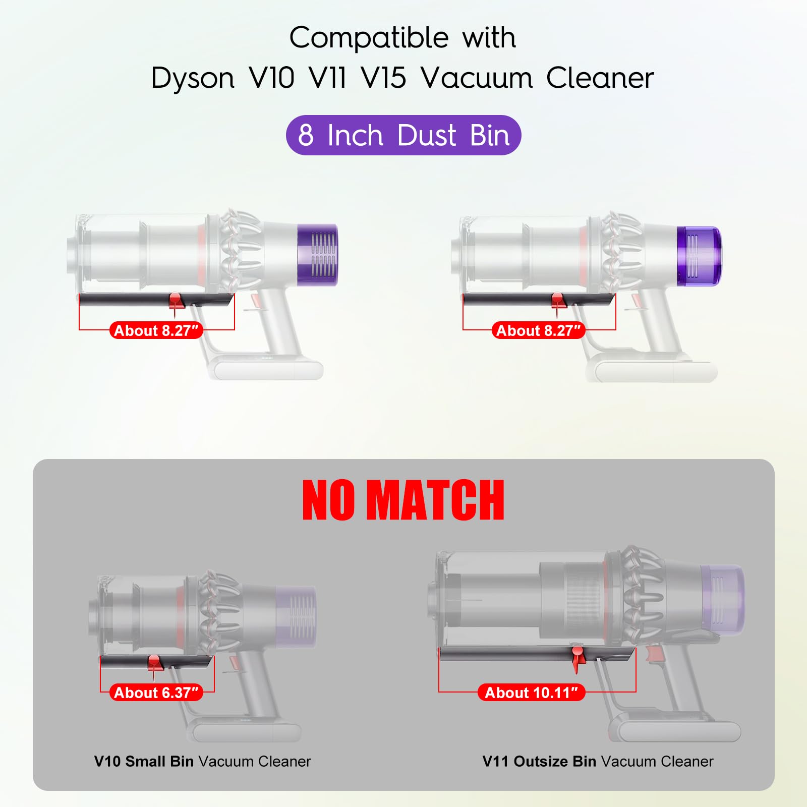 Cyclone Baffle Bin Runner Compatible with Dyson V10 V11 V15 SV12 SV14 SV15 SV22 Vacuum Cleaner Cyclone Support Sliding Plate Replacement Parts