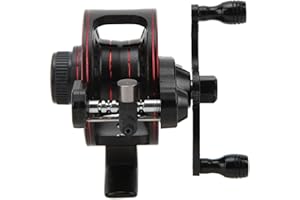 Fayelume Metal Inline Ice Fishing Reel, 3+1 Bearing Centerpin Fly Fishing Reel, Speed Ratio 3.0:1 Front Fishing Line Reel, Right Hand (68mm x 63mm)