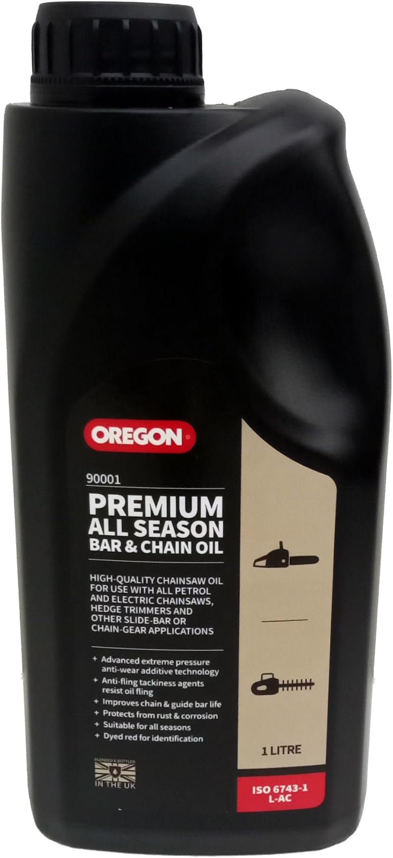 Oregon Chain and Bar Oil 1L for Gas Electric Chainsaws High Film Strength