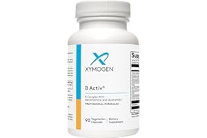 XYMOGEN B Activ Vitamin B Complex with Benfotiamine, Methylfolate, Biotin, Vitamin B6 & B12 (Methylcobalamin b12) - Energy Supplements for Adrenal & Mood Support (90 Capsules)