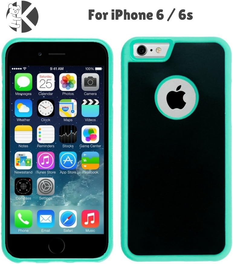 Koala Stick Anywhere Phone Case – for iPhone 6 / 6s – Nano Suction Cups Stick to Flat & Smooth Surfaces to Defy Gravity – Hands-Free or Full Body Selfies & Videos – Easy-Clean & Anti-Scratch -Green