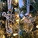 Angel Christmas Decorations - Set of 2 Crystal Angels - Hanging Angels with Gold Trim and Angel Wings
