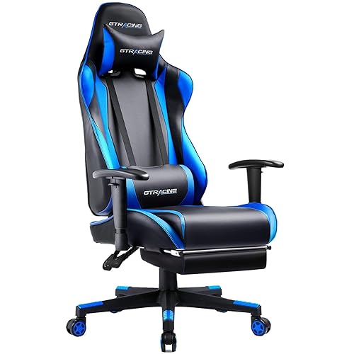 GTRACING Gaming Chair with Footrest, Ergonomic Computer Game Desk