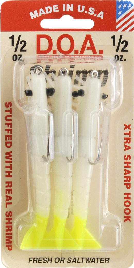 DOA 4-Inch FLV Shrimp Bait (3-Pack)