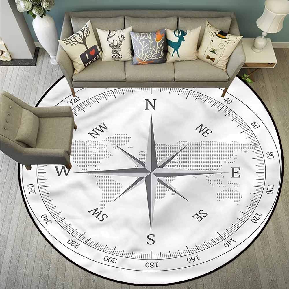 Skid-Resistant Rugs,Compass,Naval Marine Seaman Life,Rustic Home Decor,5'3"