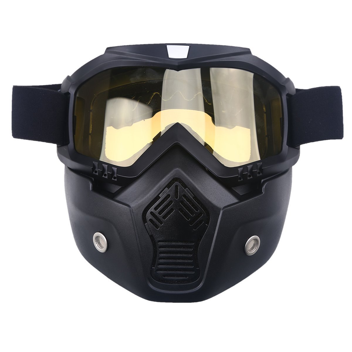 Possbay Goggles Face Mask, Motorcycle Face Cover Glasses Removable Mask for