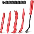 XBRN Auto Trim Removal Tool Kit,13 Pcs Car Panel Door Window Tools Kit,Auto Clip Fastener Remover Pry Tool Set-Red