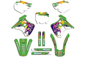 ENARUI Graphics Kit Decals Stickers for 1990 1991 Kawasaki KX125 KX250 KX 125 250 and Free Custom Number