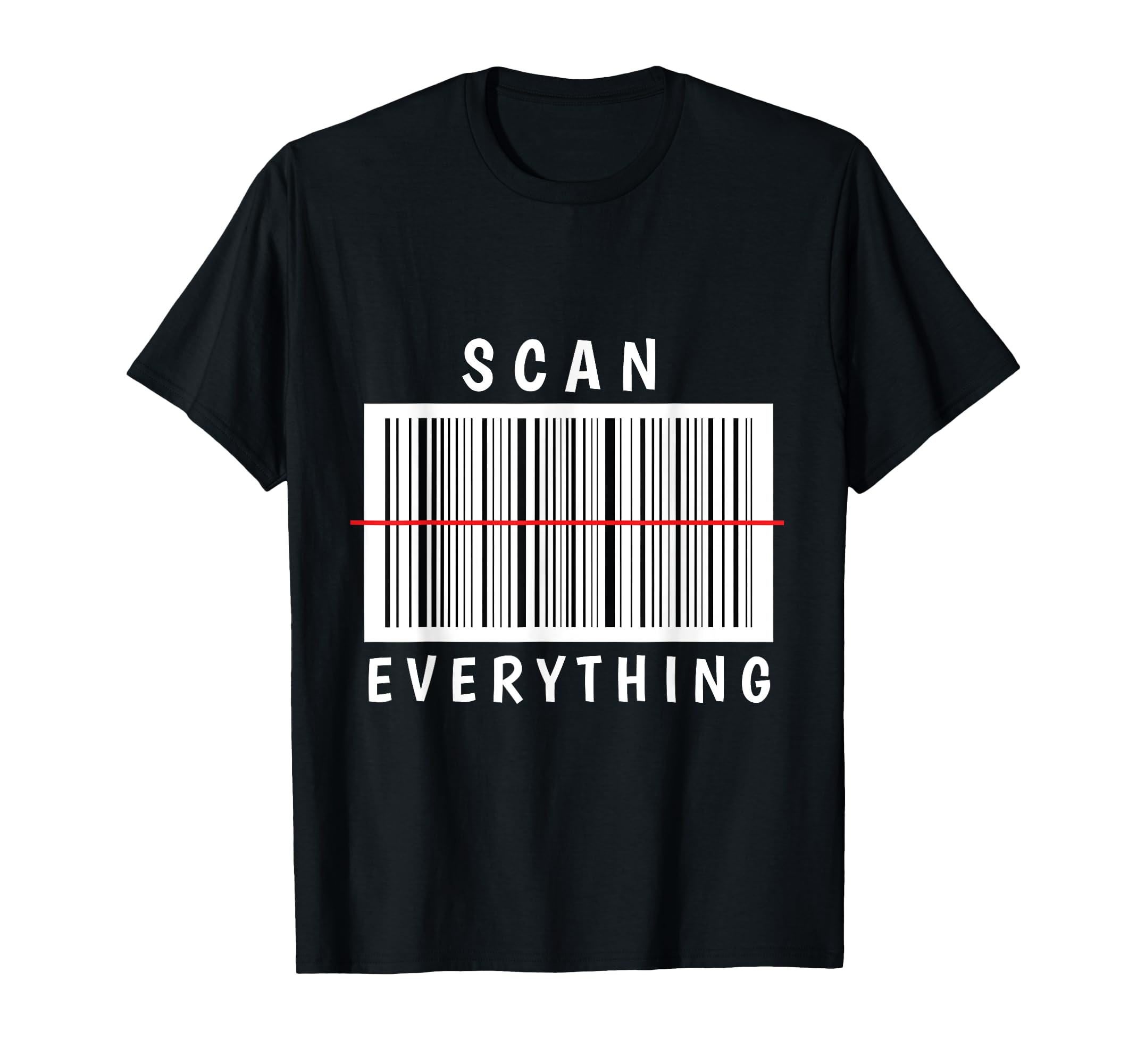 Funny Scan Everything Bar Code Scanner Cashier T-Shirt