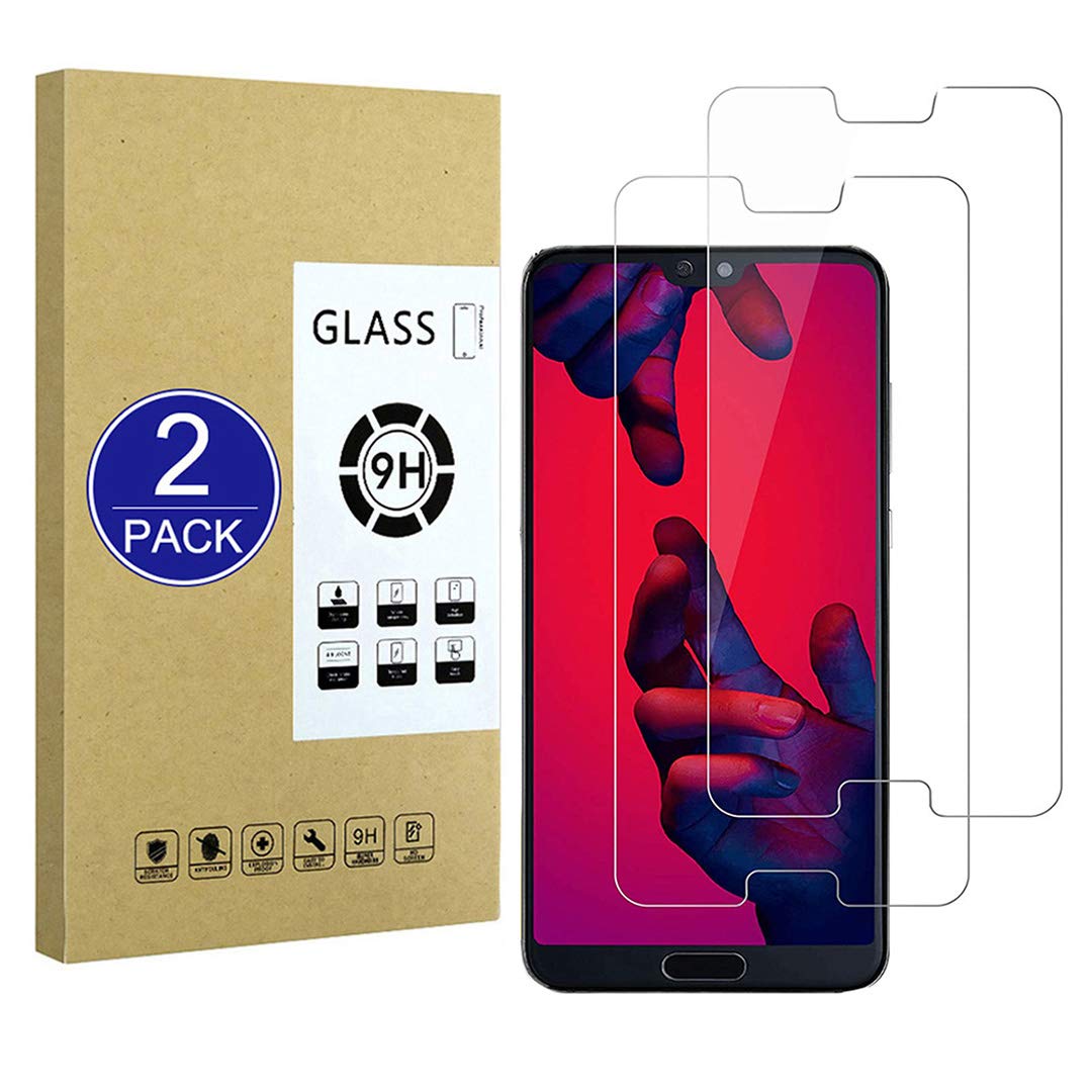 X-Dision [2-Pack Screen Protector for Huawei P20, 0.26mm HD Protect Film, 9H Tempered glass Protective cover, Anti-Scratch and Anti-fingerprint (Note: not completely covered)