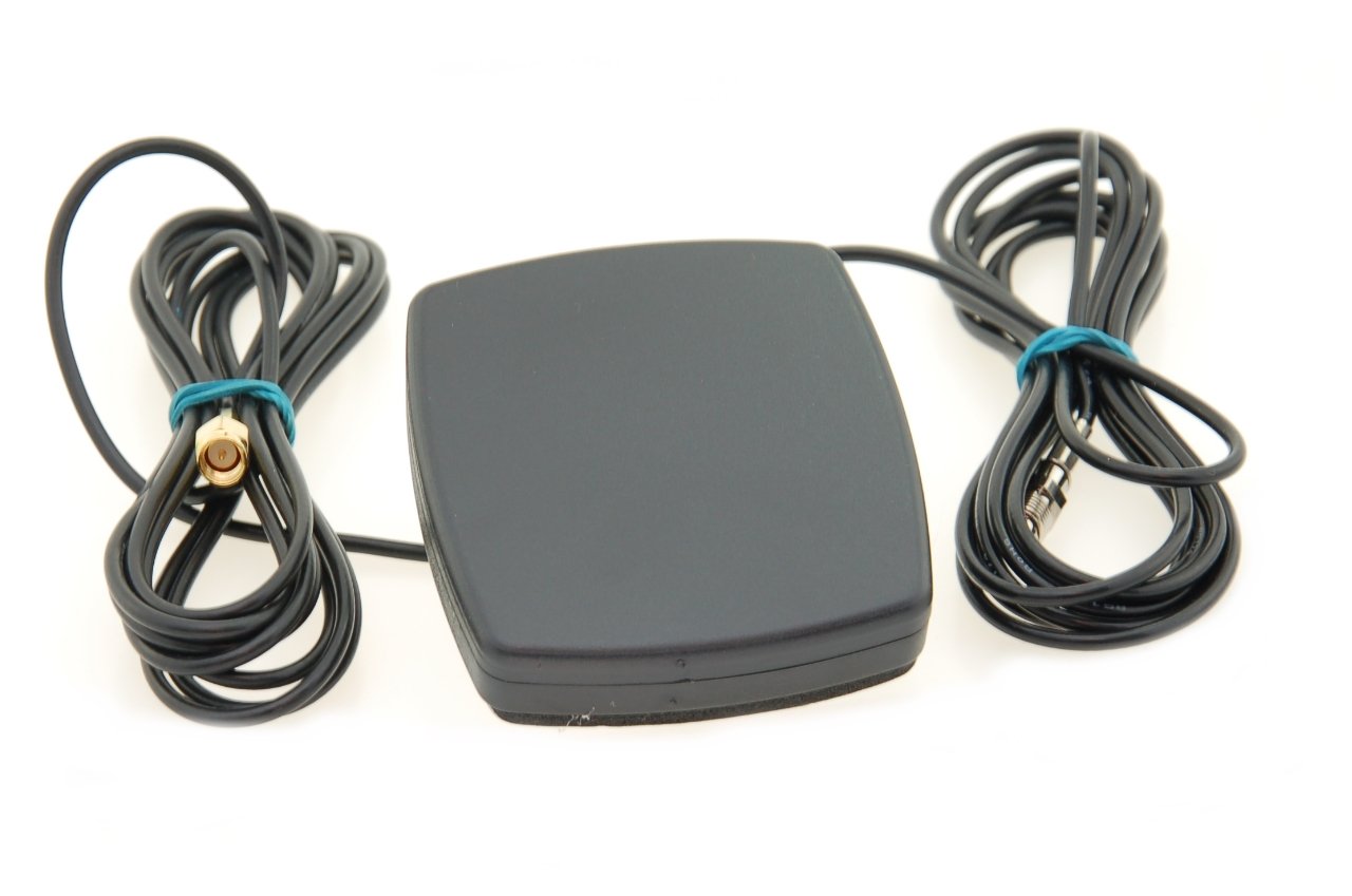 Alda PQ Antenna for roof mounting for 2G (GSM), 3G (UMTS), GPS with SMA/M and FME/F plug and 2.5m (2.73 yd) cable