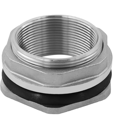 Little Giant 2-Inch Bulkhead Fitting - Black FNPT For Ponds, Tanks & Hydroponics