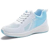 Padgene Womens Sneakers Lightweight Tennis Walking Shoes Sports Running Shoes for Woman Mesh Breathable Gym Fashion Sneakers Athletic Comfortable Casual