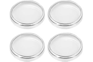 HEBRAR 2-1/2" Pressure Gauge Replacement Cover,1/4 Turn Twist Lock Regulator Replacement Lens, Clarity Replacement Regulator Gauge Cover Compatible with Yellow Jacket Gauge Cover, Most 2-1/2" Gauges 4 Lens