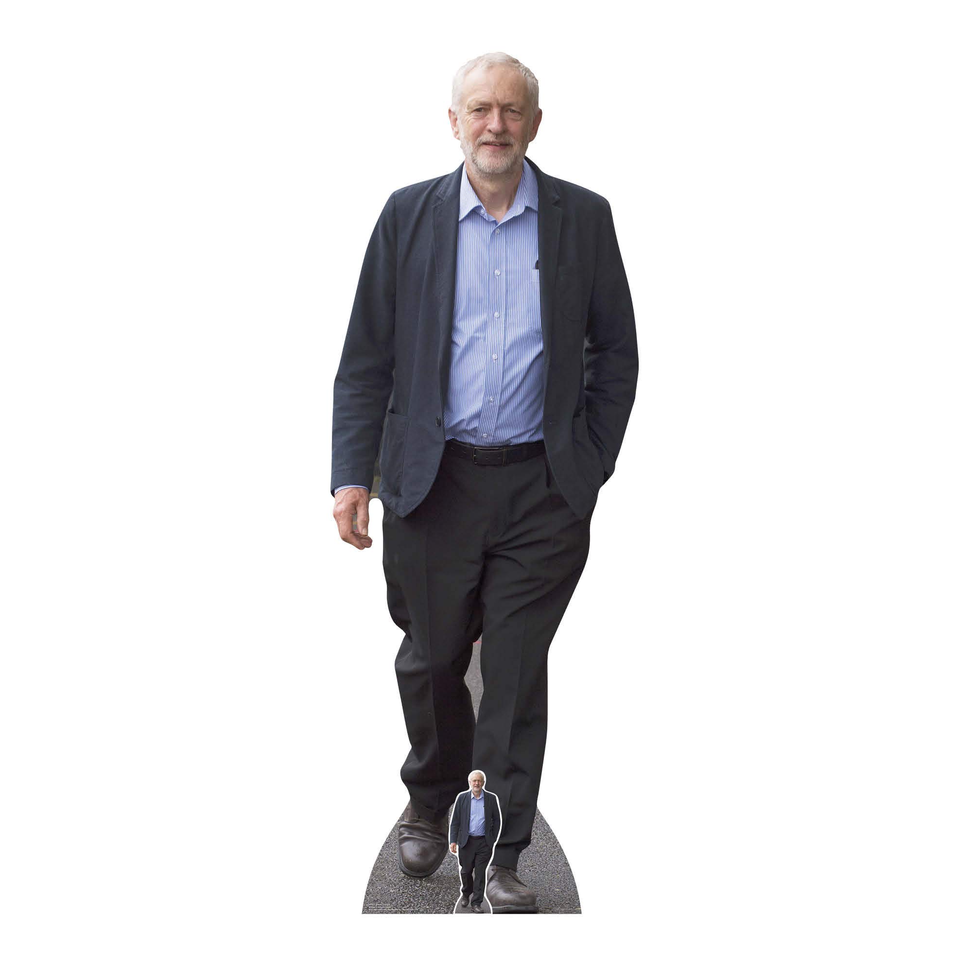 STAR CUTOUTS Jeremy Corbyn Life Size Cardboard Cut, Multi-Colour, 175 x 62 x 175 cm, SC941