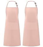 Syntus 2 Pack 100% Cotton Adjustable Bib Apron with