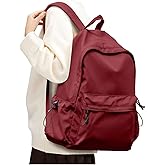 SEAFEW Red Lightweight Basic Backpack for High School,College Bookbag for Womens,Travel Laptop Backpacks for Teen Girls,School Bag Casual Daypack