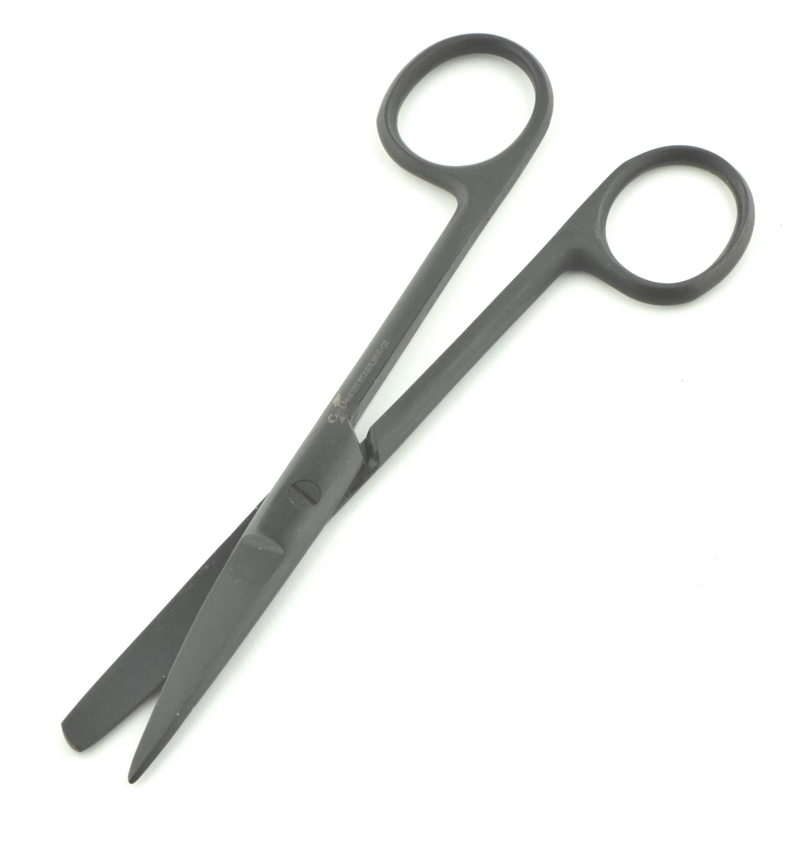 Dressing Scissors First aid Vet All-Purpose Scissors Sharp/Blunt 5"Stainless Steel Autoclavable Plasma Coated in 4 Colors (Black Coated)