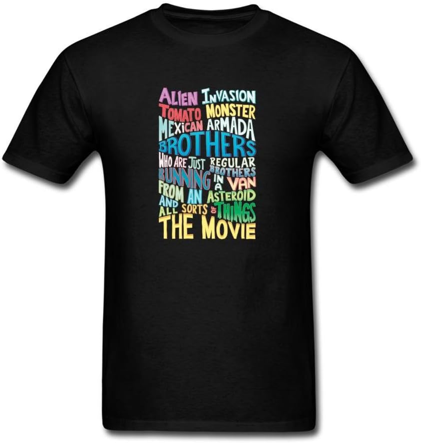 Cinxon Mens Rick and Morty Two Brothers Handlettered Quote 100% Cotton Tee Shirts Black L
