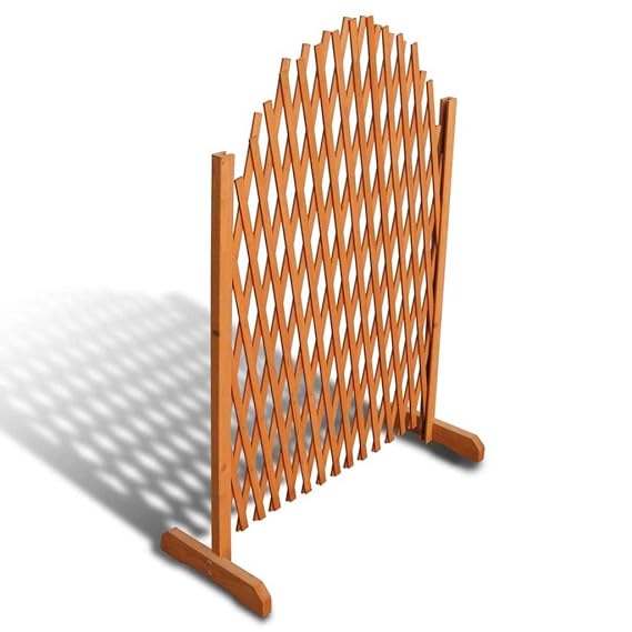 WT Trade Gartenzaun Ausziehbarer Spalierzaun Rankgitter aus Holz 180 x 100 cm | Spalier Rankhilfe Pflanzengitter Zaunelement 