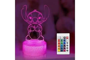 HUITANQIAN 3D Night Light for Kids -16 Colors 3D Illusion Lamp with Remote & Smart Touch,Bedroom Decoration Led Light,Birthday Gifts Holiday Christmas Gifts for Teens Boys Girls Kids