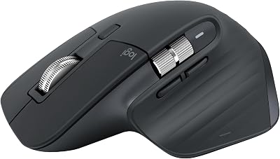 Logitech MX Master 3S Wireless Mouse Graphite 8000 DPI Bluetooth USB Receiver