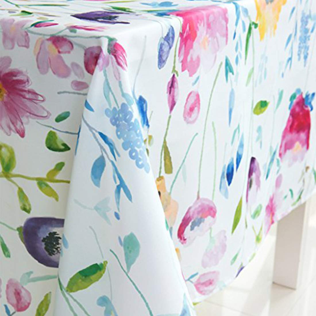 X-Labor Square Tablecloth Washable Oxford Fabric Waterproof Easy Care Table Decoration for Garden Room Flowers 140 * 220cm