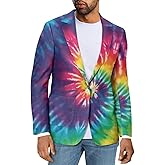 Psaytomey Blazer for Men One Button Notched Lapel Suit Jacket Casual Business Jackets Sports Coats Slim Fit Plus Size Blazer