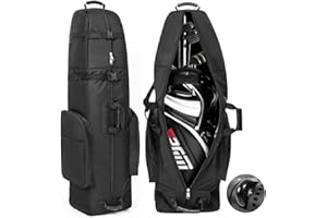 GENERIC 1GoTo-G Golf Travel Bag for Airlines, Foldable Golf Club Travel Covers, 900D Heavy Duty Wear-Resistant Oxford, with Wheels, Extra Storage Pocket