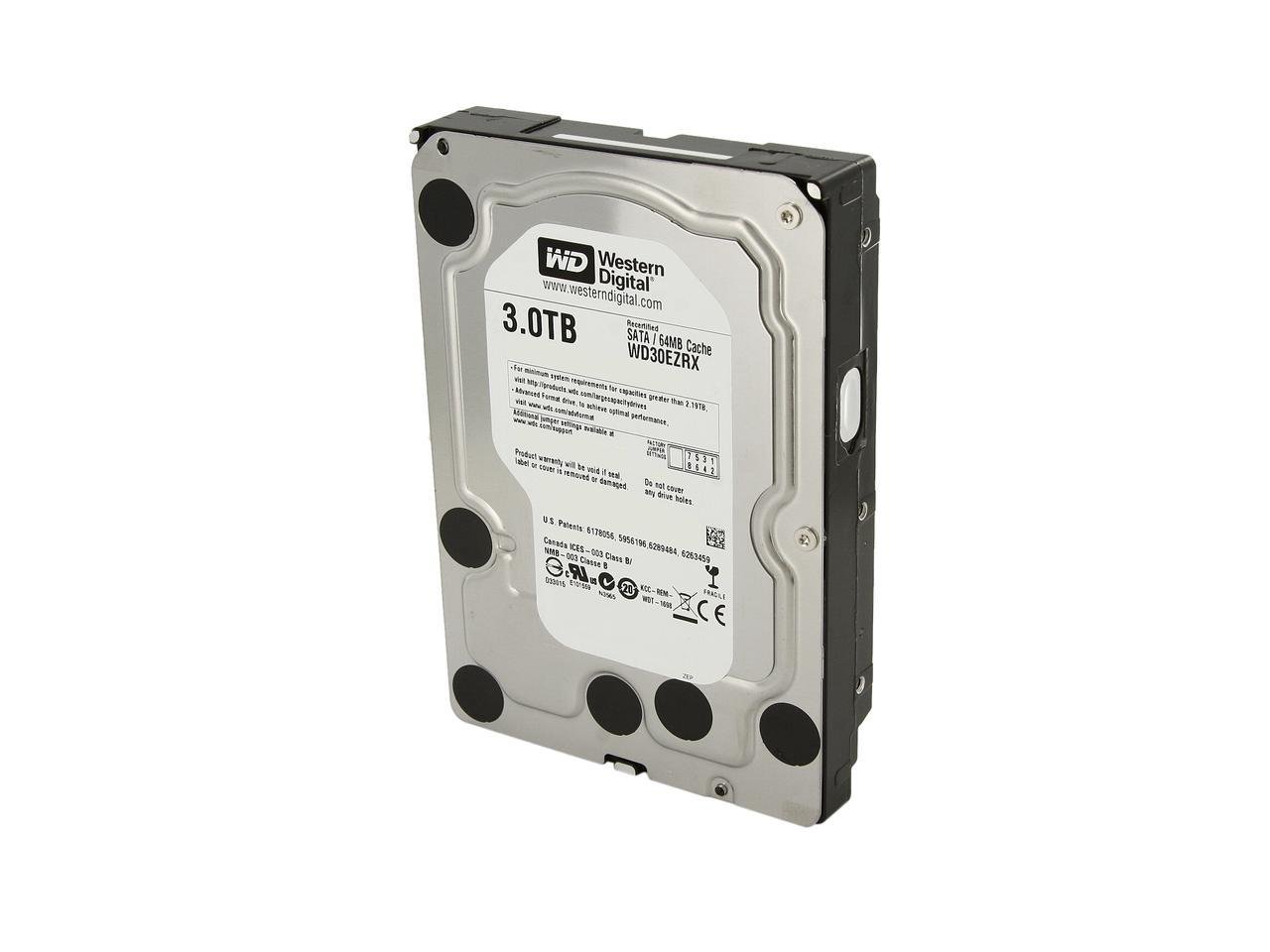 Western Digital Wd Green Wd30ezrx 3tb Intellipower 64mb Cache Sata