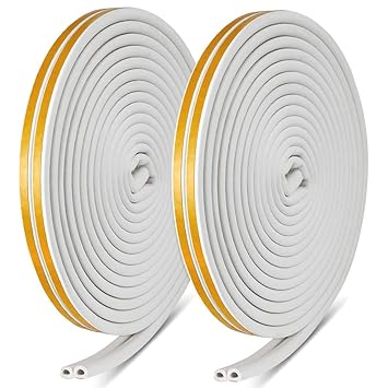 Vegena KHG12115 Dichtungsband Türen Dichtung D-Profil Gummidichtung Selbstklebend Fensterspalten Dichtungsstreifen Fenster Sc