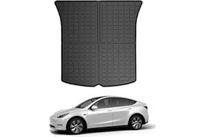 AIQIYING All Weather Rear Cargo Liners Trunk Tray Mats Protector Custom Compatible with 2020-2023 2024 2025 Model Y 5-Seats（Not for Juniper），3D Waterproof Durable Odorless Flexible Black TPO Accessories