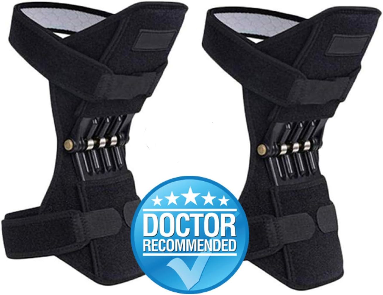 Joint Support Knee Pads - Power Lift Knee Stabilizer Pads - Powerful Rebound Spring Force Knee Protection Booster - Joint Pain Relief Knee Brace - 2 Pack - by Sensation