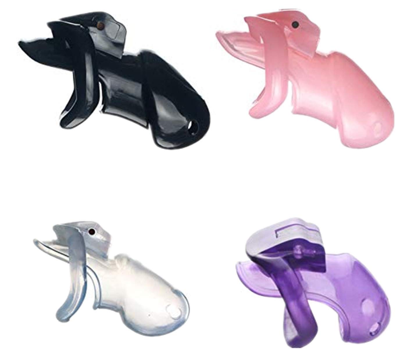 Trainer V3 Device Cage with 4 Size Massager Ring Belt Products (Small, Black) (Transparent, Small)