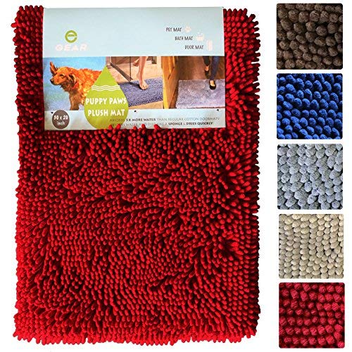 Enthusiast Gear Dog Mud Door Mat Ultra Absorbent Microfiber Chenille  Non-Slip Doormat, Dog Bowl Floor Mat, Crate Rug – No More Dirty Dogs with  Muddy