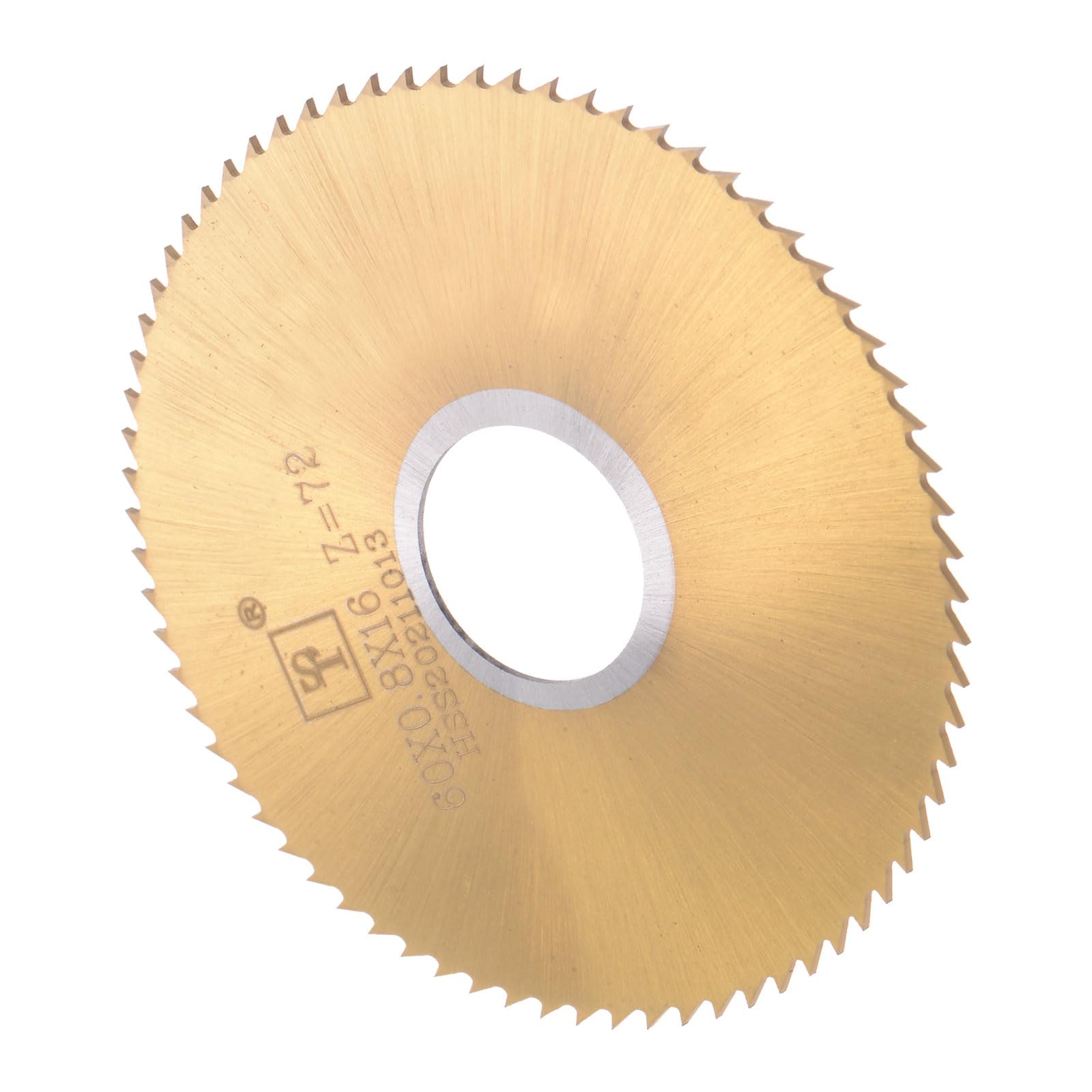 CoCud Circular Saw Blade, 60mm Dia 16mm Arbor 0.8mm Thick 72 Tooth, 6542 High Speed Steel (HSS) Wood Cutting Table Saw Blades Gold - (Applications: for Metal Woodwork Plastic Aluminum)