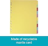 Elba A4+ Yellow 10 Part File Dividers 5 Pack for Binders Punched Pockets view 6