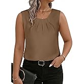 Eytino Women Plus Size Tops Crewneck Sleeveless Dressy Casual Business Office Camisole Blouses 2026 Summer Tank Shirt(1X-5X)