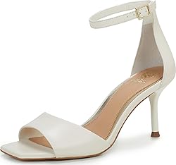 Vince Camuto Women's FEBE Heeled Sandal, Creamy