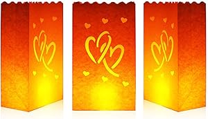 Cospring Luminary Bag Candle Bag Light Holder for Home Outdoor Christmas Wedding Reception Holiday Party and Event Occasion Decoration - Flame Resistant Paper - (20 Count) 04