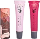 Wanderflower Lip Care Set Rosehip Jojoba Scrub Balm Tint Cruelty Free Vegan view 2