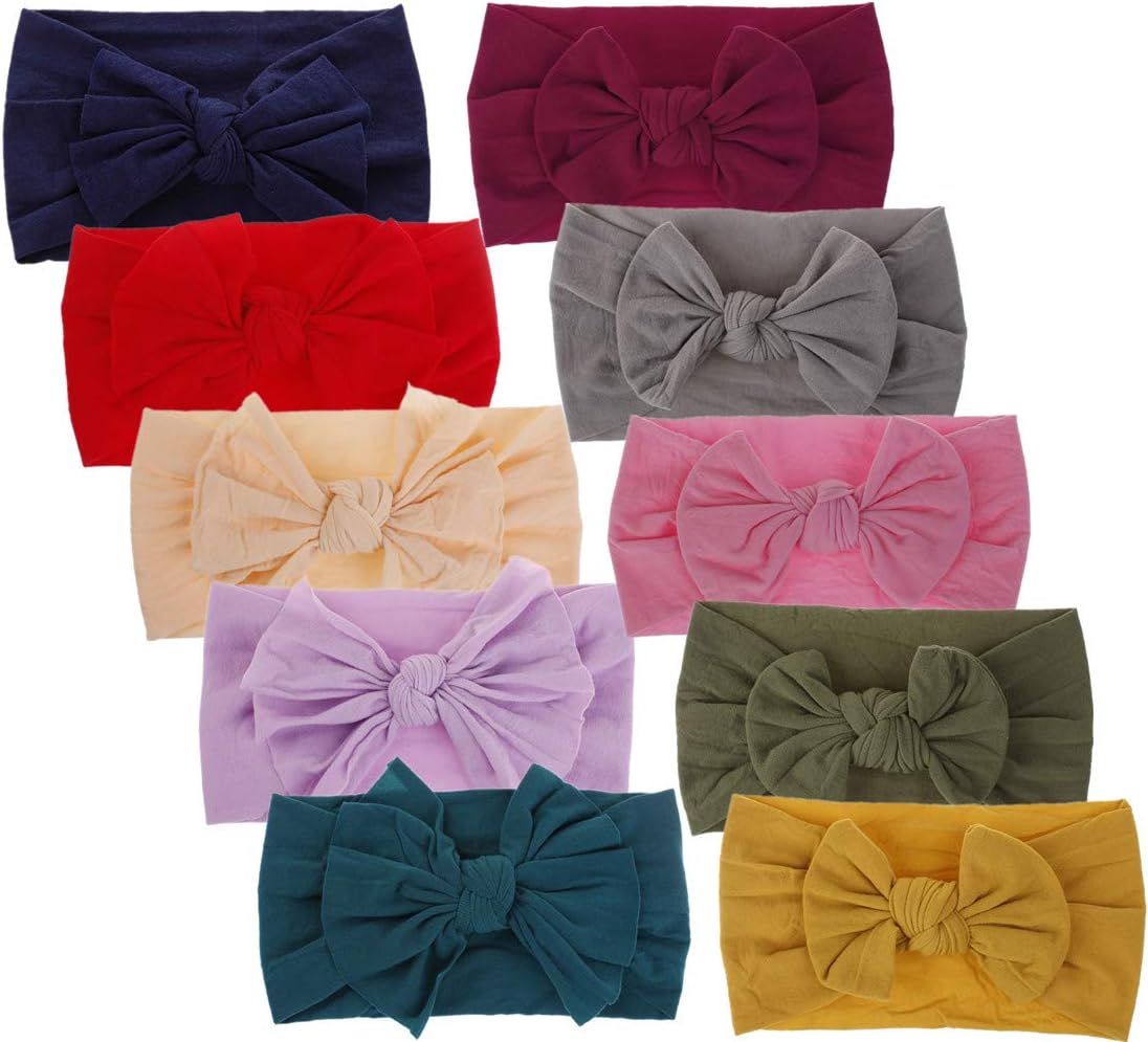 Baby Headbands Turban Knotted, Girl's Hairbands for Newborn, Toddler and Children's