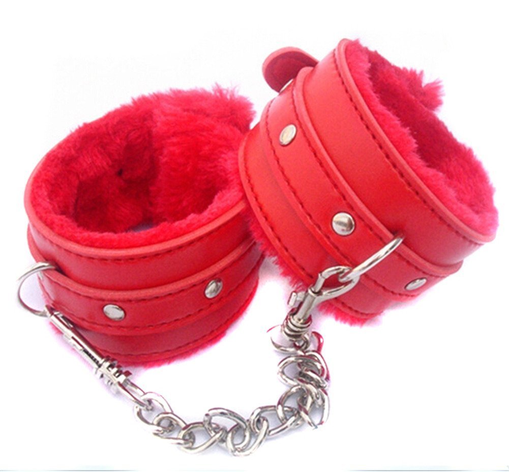 Handcuffs Acome Sex Bondage Restraints Wrist Cuffs For Couples Bedroom Play In Red
