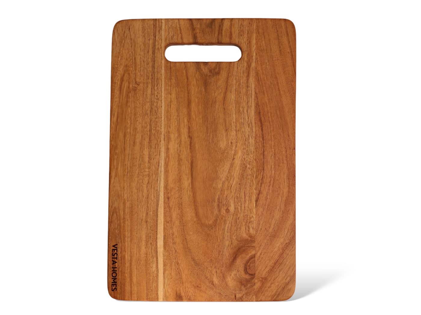 Vesta Homes Wooden Cutting Board, Chopping Board, Serving Board, Charcuterie, and Cheese Board for Kitchen | Natural Acacia Wood | 33x21.5x1.5 cm | Handcrafted in India