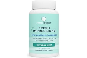 FRESH KNIGHT Oral Probiotics, Chewable Oral Probiotic for Bad Breath, Halitosis, Teeth, and Gum Health, Fresh Impressions, Oral Probiotic Lozenges, Contains Blis K12, Mint Flavored, Sugar Free, 1 pack (30ct)