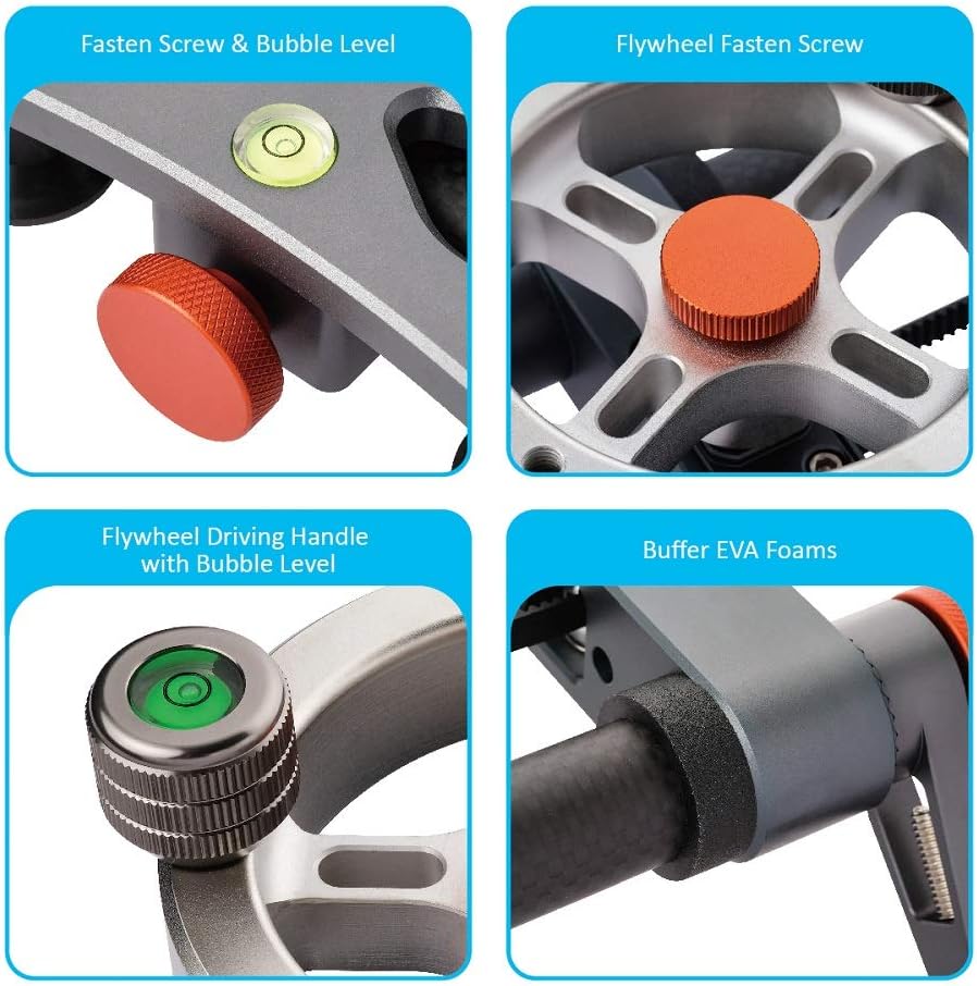 ANNSM 24 inch/60 CMs Carbon Fiber Rail Camera Slider with 1/4 inch Screw Mount Belt Pulley Flywheel Driving Length Adjustable Legs, Carry-on Bag Loading up to 18lbs /8Kgs for DSLR Cameras/Camcorders : Camera & Photo